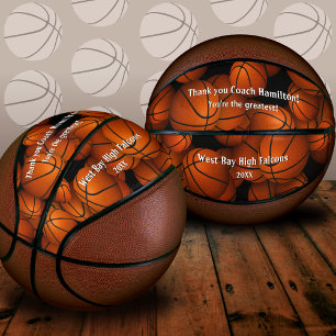 Commemoratie team cadeau bedankt coach mini basketbal