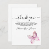 Commémoration des funérailles papillon rose Merci (Devant / Derrière)