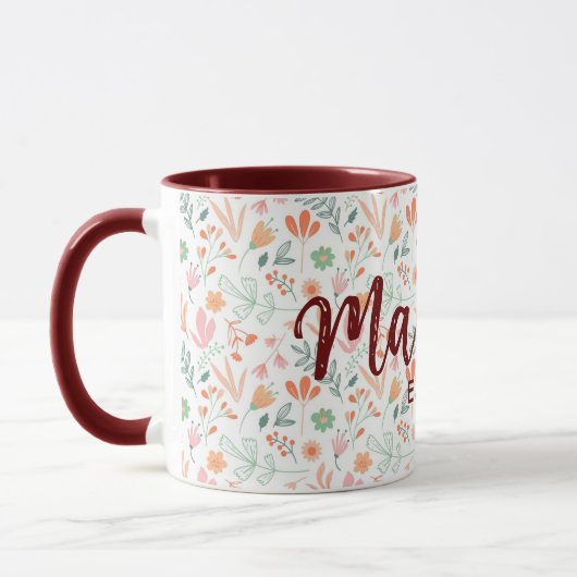 Commemorative floral mug (Gauche)