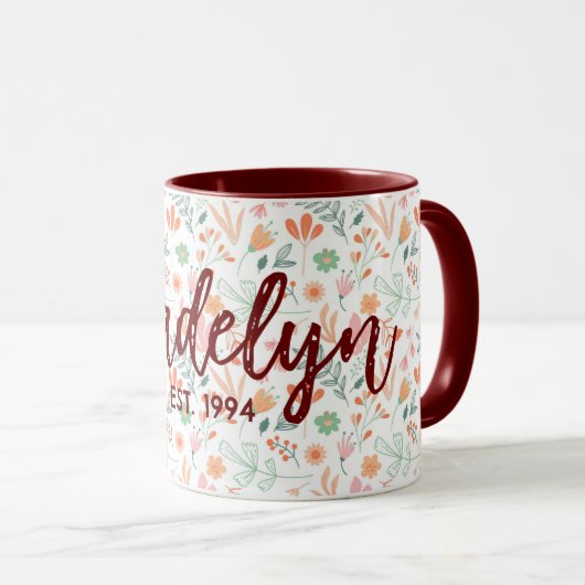 Commemorative floral mug (Devant droit)
