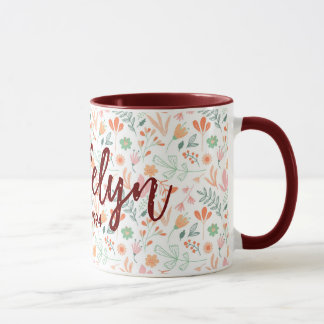 Commemorative floral mug mok