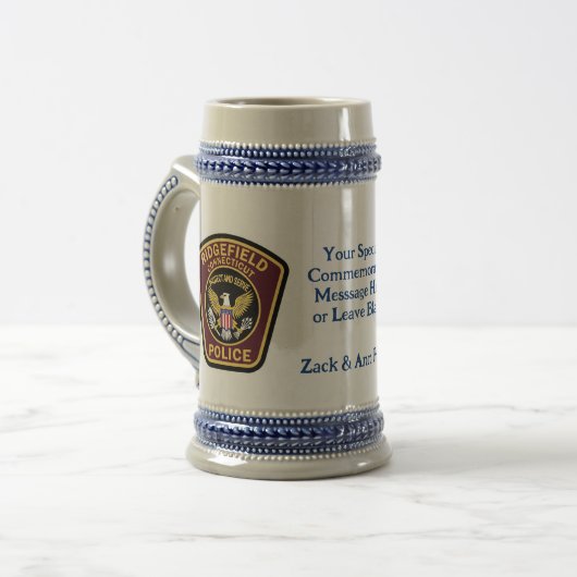 Commemorative Name Date Keepsake Stein Mug (Devant gauche)