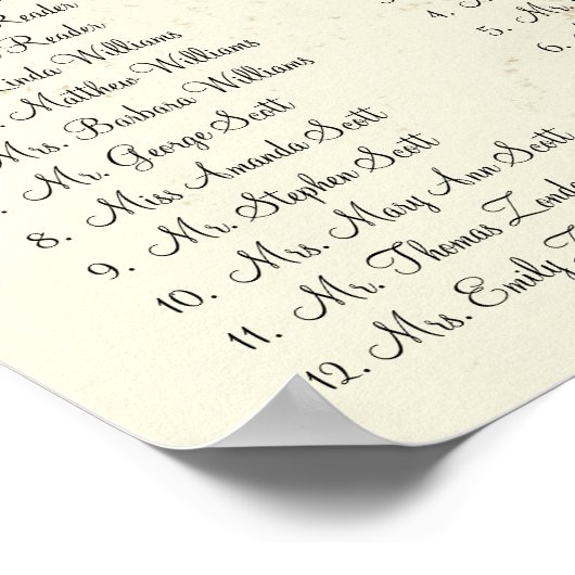 Commence à 13,20 $ Tableau de siège 12 Tableaux (Coin)