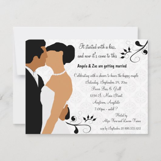 Commencé par une invitation nuptiale ethnique (Devant)