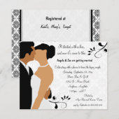 Commencé par une invitation nuptiale ethnique (Devant / Derrière)