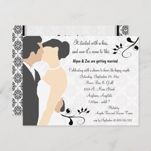 Commencée Par Une Invitation À Une Douche Blanche  (Devant / Derrière)