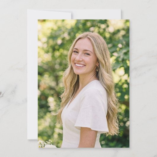 Commencement Invitation Script Photo Card Formal (Dos)