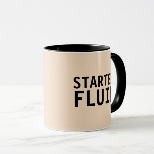 COMMENCER FLUID FUNNY CAFÉ MUGS (Devant droit)