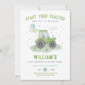 Commencer votre tracteur Invitation d'anniversaire (Devant)