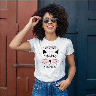 Commencez la journée avec un miaulement, T-shirt H