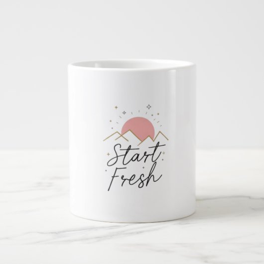 Commencez la Mug Pastel Sunrise Minimaliste Frais (Devant)