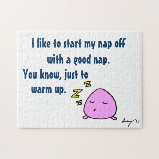 'Commencez Ma Sieste Avec Une Bonne Nap' Puzzle (Horizontal)