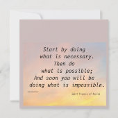 COMMENCEZ PAR FAIRE ST. CARTE PLAT FRANCIS (Devant)