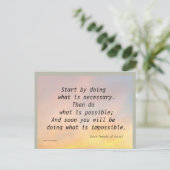 COMMENCEZ PAR FAIRE ST. CARTE POSTALE FRANCIS (Debout devant)