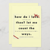 Comment Aime-Je La Carte D'Anniversaire Du Mariage (Devant / Derrière)