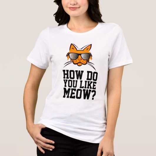 COMMENT AIMES-TU MEOW ? T-shirts de chats au ginge (Recto)