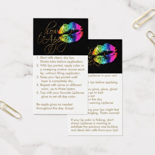 Comment appliquer et conseils - Lèvres arc-en-ciel (Bureau)