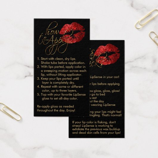 Comment appliquer - Lèvres rouges sur noir (Bureau)