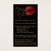 Comment appliquer - Lèvres rouges sur noir (Dos)