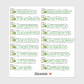 Comment attraper un Leprechaun Stickers de nom per (Feuille)