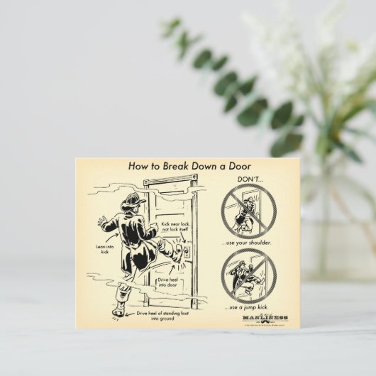 Comment casser une carte postale de porte (Debout devant)