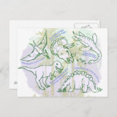 Comment dire les noms de dinosaures carte postale  (Devant / Derrière)