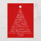 Comment dis-tu Joyeux Noël ? Carte postale (Devant)