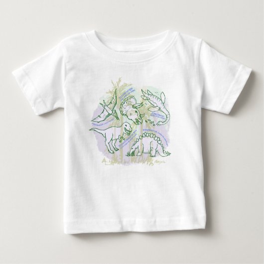 Comment dis-tu t-shirt bébé Dinosaures ? (Devant)