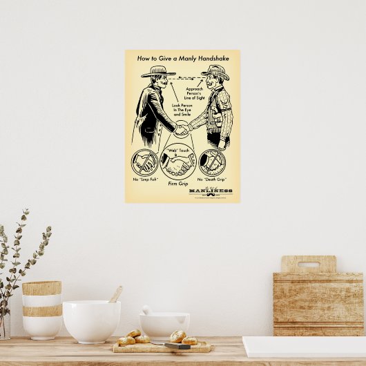 Comment donner une affiche Manly Handshake (Cuisine)