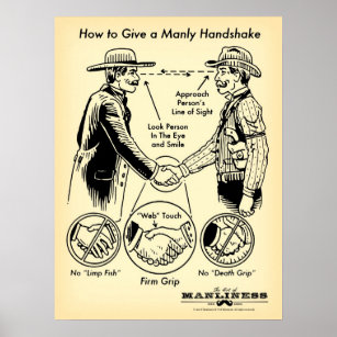 Comment donner une affiche Manly Handshake