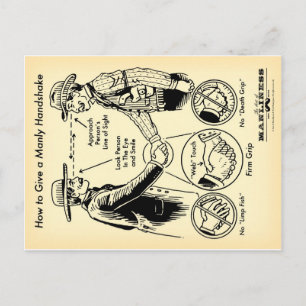 Comment donner une carte postale Manly Handshake