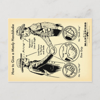 Comment donner une carte postale Manly Handshake