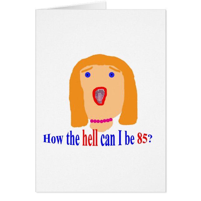 Comment est-ce que l'enfer je peux être 85 ? (Devant)