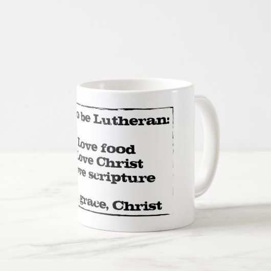Comment être tasse de café luthérienne (Devant droit)