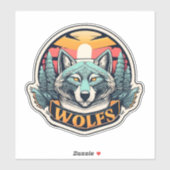 Comment faire de bonnes affaires Stickers Wolf cha (Feuille)