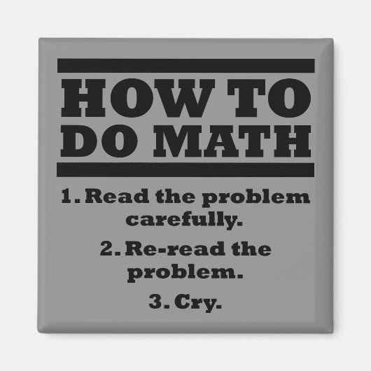 Comment Faire Des Maths Magnet Frigo Drôle Réfrigé (Devant)