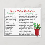 Comment faire une carte de recettes Bloody Mary (Devant)
