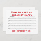 Comment faire une carte postale heureuse organiste (Devant / Derrière)