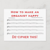 Comment faire une carte postale heureuse organiste (Devant)