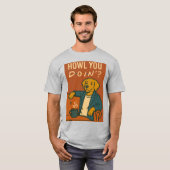 "COMMENT FAIS-TU ?" T-shirt culture pop chien sur  (Devant entier)
