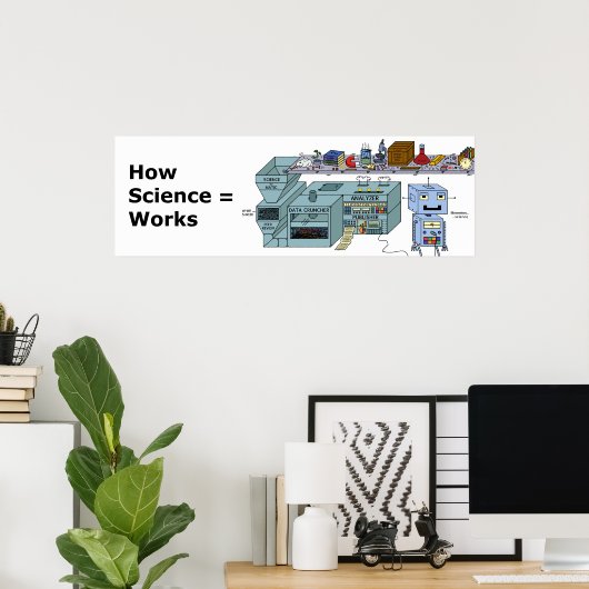 Comment fonctionne la science - Poster drôle (Bureau à domicile)