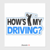 Comment je conduis | Funny Golf Car Sticker (Feuille)