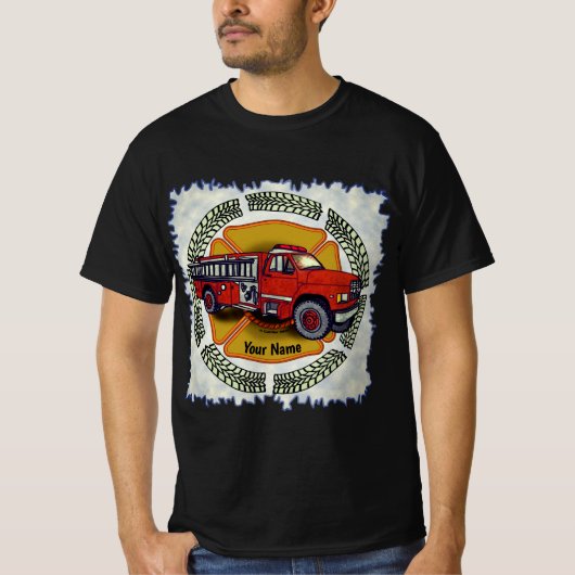 Comment je marche pompier camion T-shirt (Devant)