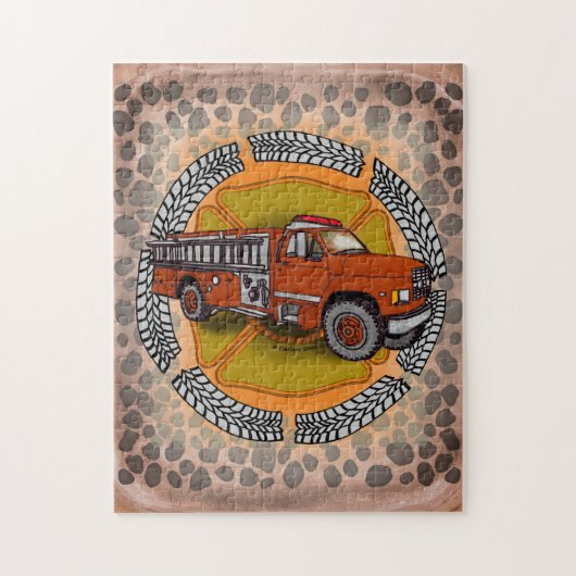 Comment je roule Firetruck Pompier puzzle puzzle (Vertical)