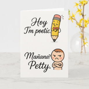 Comment je suis poétique Mañana Petty Carte bili