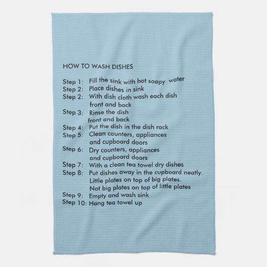 Comment laver les plats Cuisine Tea Serviette (Vertical)