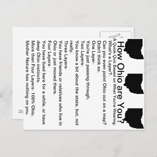 Comment l'Ohio sont-ils vous ? Carte postale (Devant / Derrière)