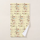 Comment nager la leçon vintage française drôle de (Serviette à main)