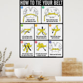 Comment nouer votre ceinture de Taekwondo Affiche (Cuisine)