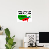 Comment Parler 'Merican Drôle Affiche (Bureau à domicile)